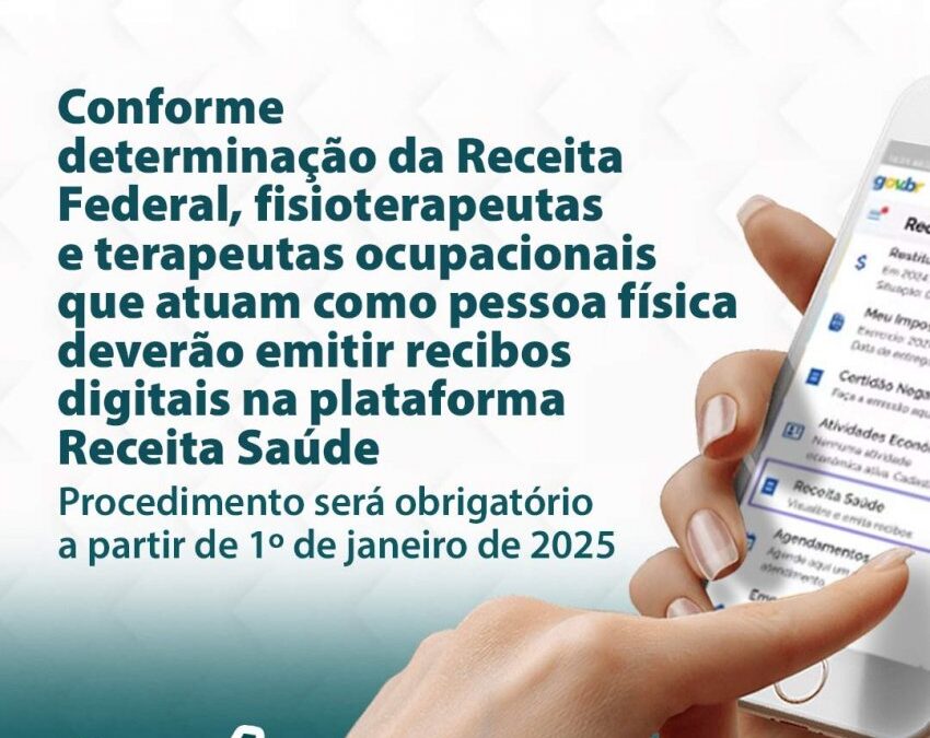 A partir de 2025, profissionais de saúde deverão emitir recibos pelo aplicativo da Receita Federal