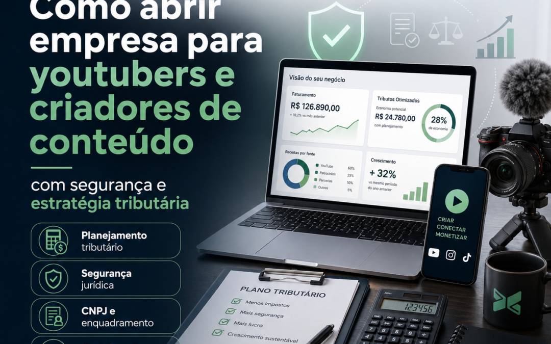Como abrir empresa para youtubers e criadores de conteúdo com segurança e estratégia tributária