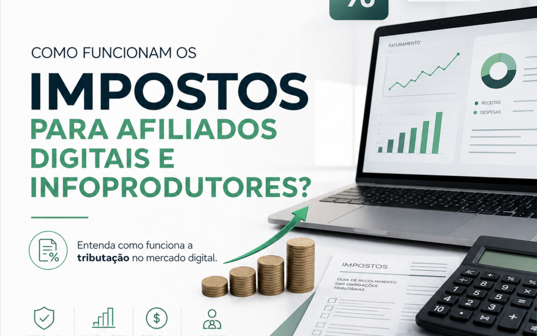 Como funcionam os impostos para afiliados digitais e infoprodutores?